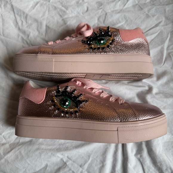 Kurt Geiger Mini Laney Eye Sneakers – Girls Size 4 (EUR 35) - Picture 3 of 8